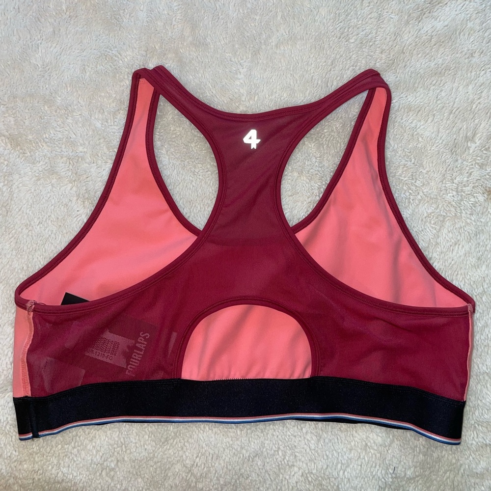 Fourlaps Circuit Sports Bra in Strawberry/Red Velvet - Picture 3 of 6